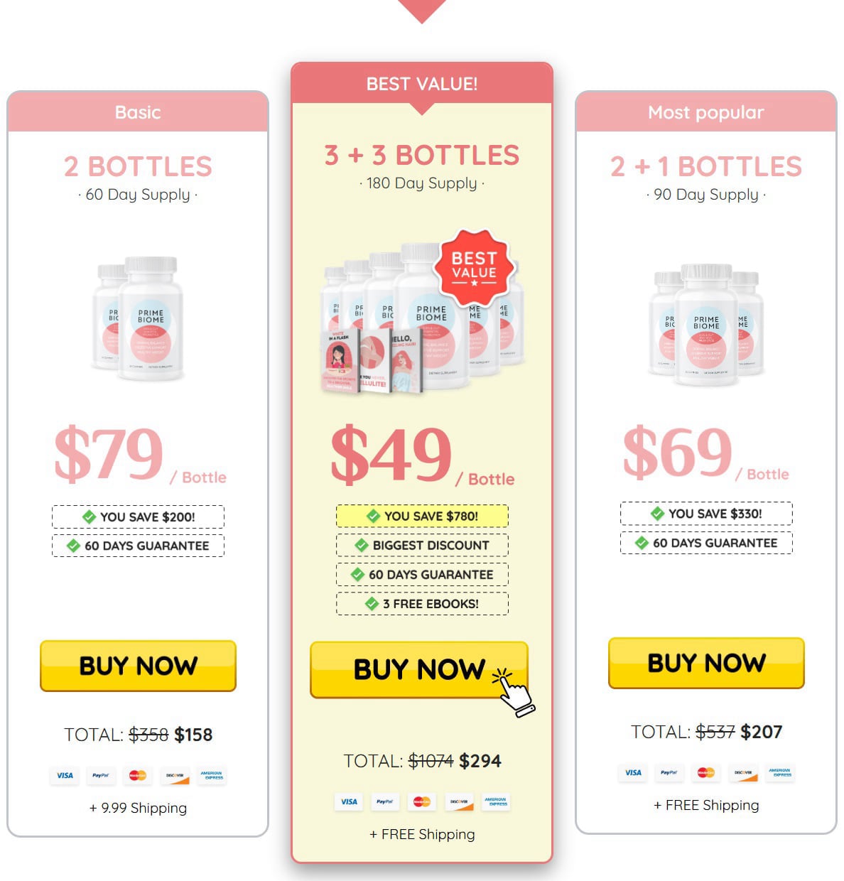 PrimeBiome pricing